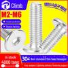 304 Stainless Steel Non-Standard Large Flat-Head Hexagon Screws, Thin Head, M3/M4/M5