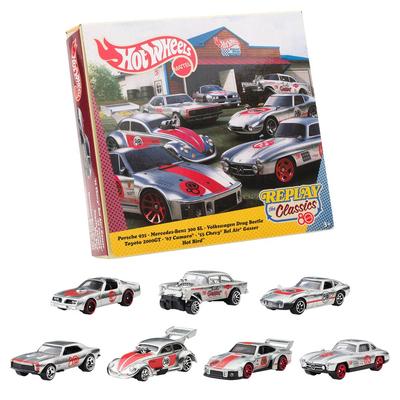 Hot Wheels Mattel 80-й Юбилейный Набор из 7 Мини-Машинок JHF01 для Детей от 3 лет Металлический