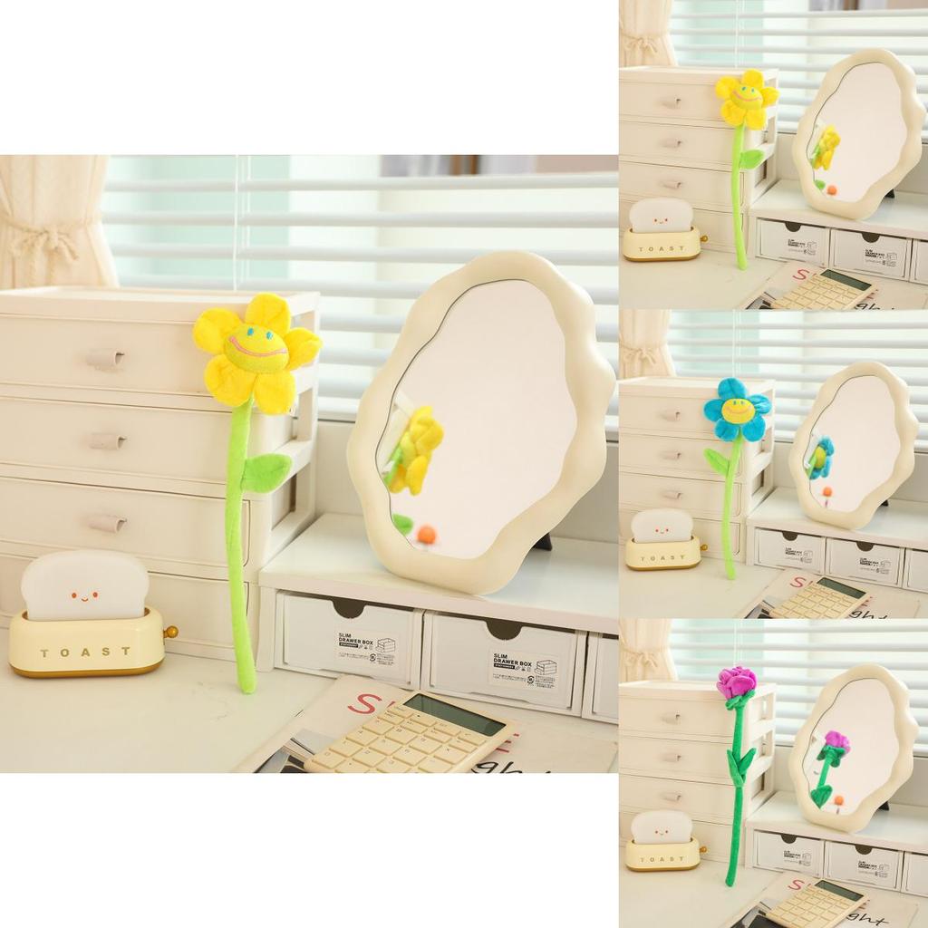 Plush Sunflower And Rose Floral Bundle With Flexible Stems For Teen Bedroom Decor And Collectors