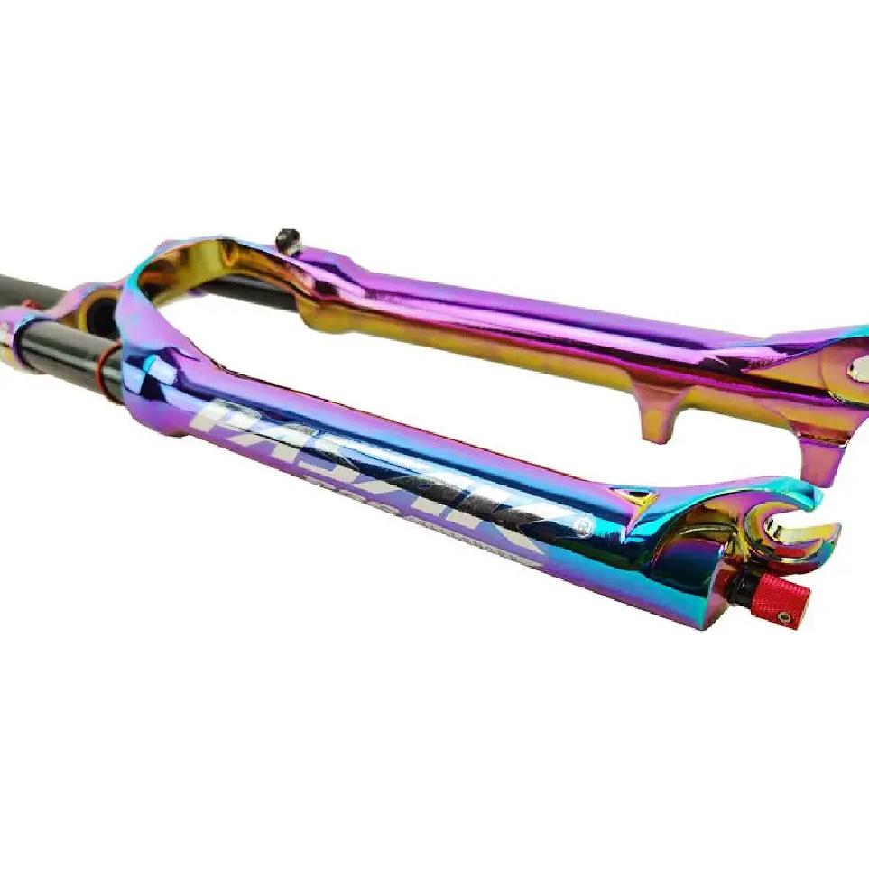 PASAK aluminum Alloy MTB Bicycle Fork Supension Air 26/27.5/29er Inch Mountain Bike 32RL100mm Fork For A Bicycle colour plating