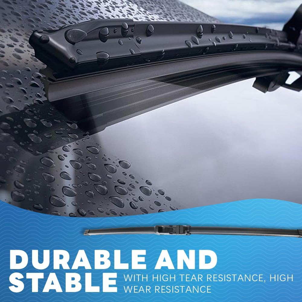 Windshield Wiper Blades, Premium All-Season Windshield Wiper Blades, Wiper Blades Easy Tall & Durable Stable Quiet Universal Car Accessories For Most