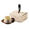Star Prince Ceramic Coffee Cup Disc Holiday Gift Set Cartoon High-Pretty Water Cup Flower Tea Cup Souvenir