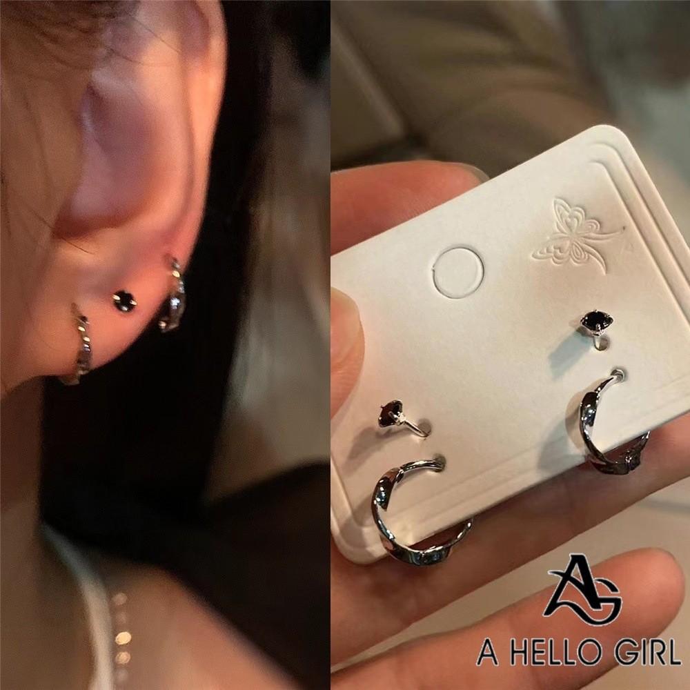 iF ME 4pcs/set Zircon Ear Buckles for Woman Hypoallergenic Stud Earrings Accessories Jewelry