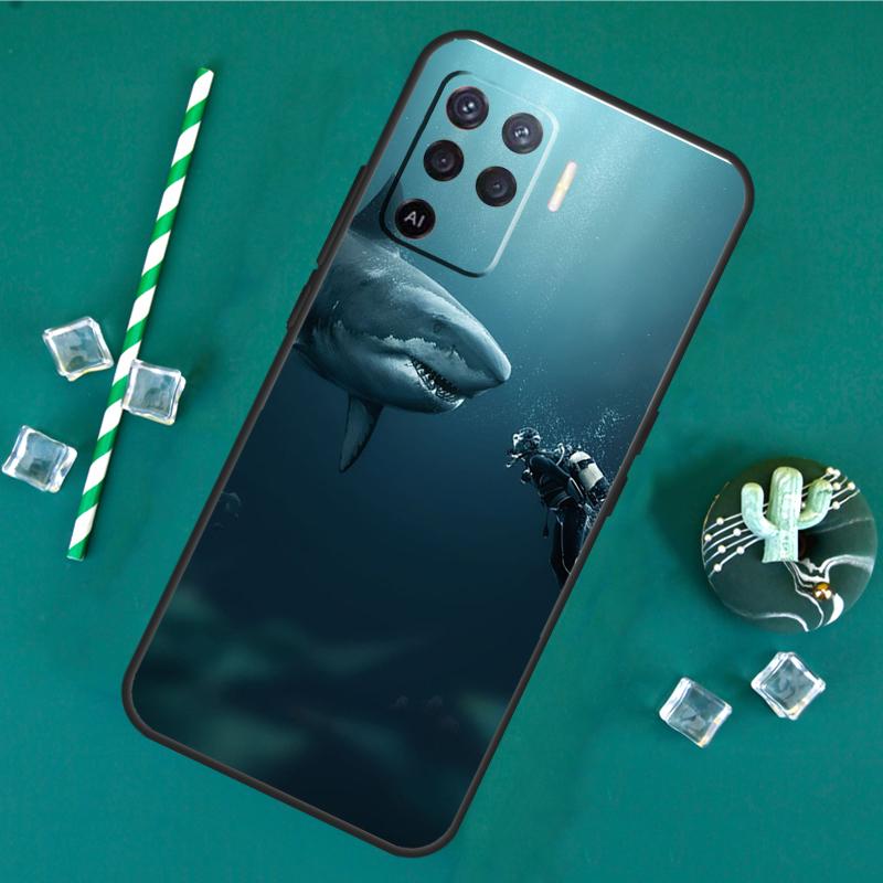 Чехол для телефона Акула и Косатка Для Oppo A18 A38 A58 A78 A98 A40 A60 A80 A91 A15 A17 A74 A94 A54 A57S A16 A76 A96