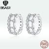 925 Sterling Silver Hypoallergenic Earrings, Simple Sparkling Cubic Zirconia Ear Buckles Women Earring Stud