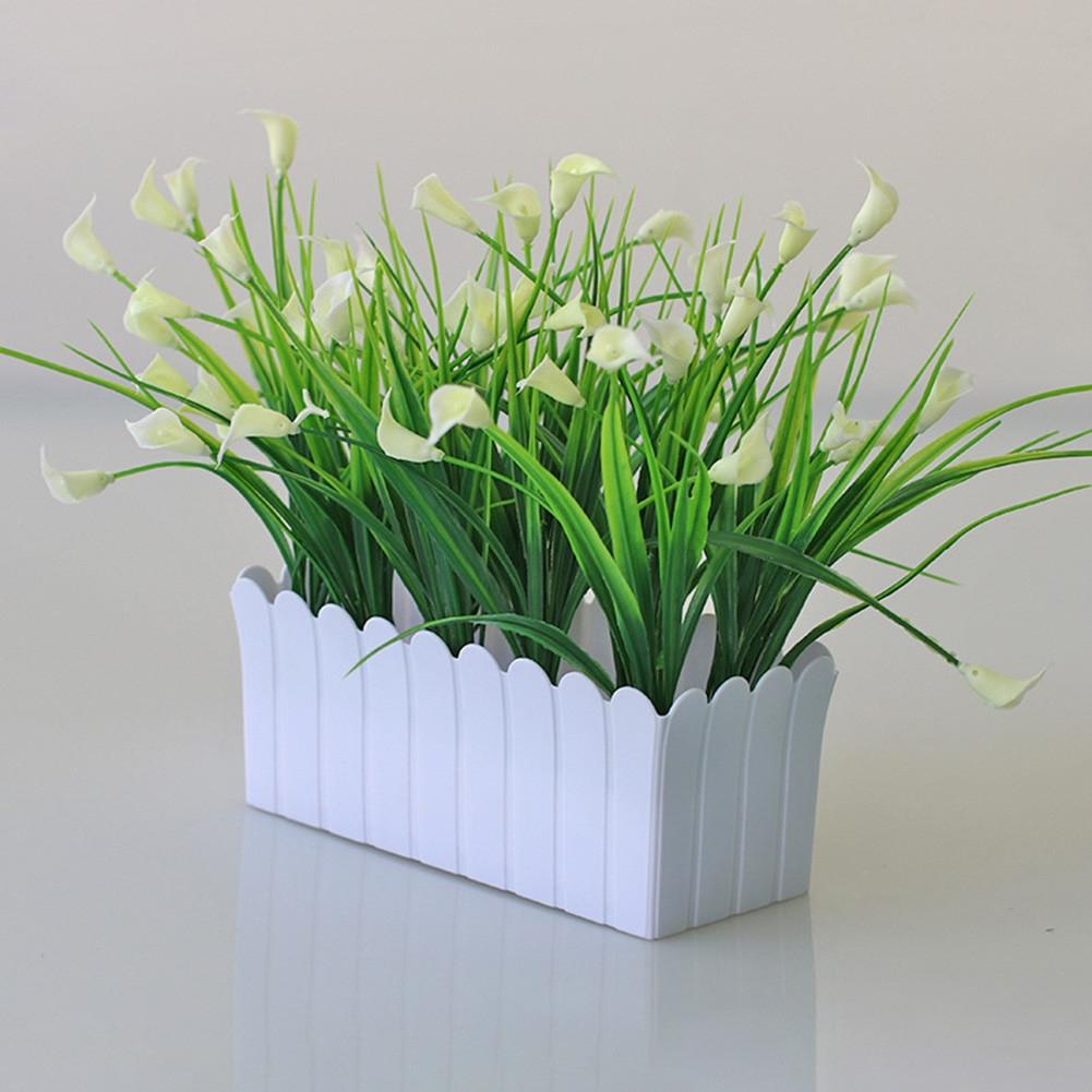 Искусственные растения с горшками Поддельные цветы для домашнего садового декора на открытом воздухе