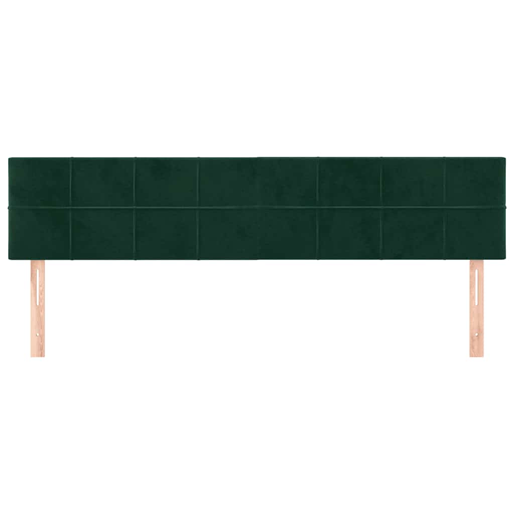 Vidaxl Zagłówki Do Łóżka, 2 Szt., Ciemnozielone, 90X5X78/88Cm, Aksamit