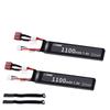 MINSHI Celeb 7.4V 1100mAh LiPo Battery (Set of 2) with T-Plug for RC Cars, Trucks, Helicopters, FPV Drones, Etc. (1052011mm) [Includes 2.5 X 30cm