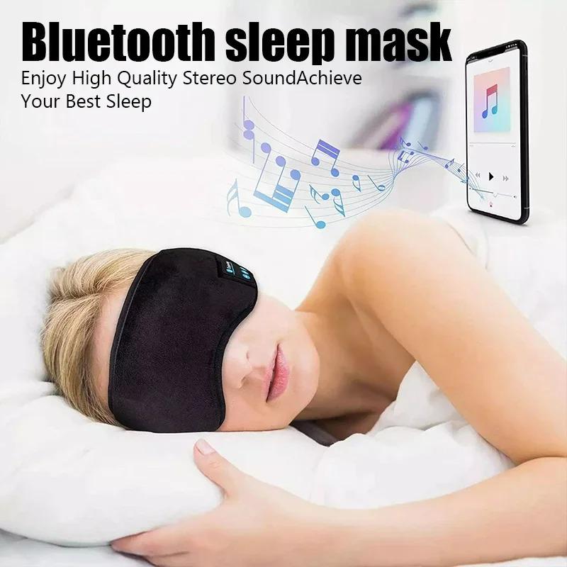 Маска для глаз Наушники для сна Bluetooth Наушники для сна Bluetooth Повязка на голову Мягкая Эластичная Удобная Беспроводные Музыкальные Наушники