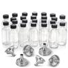 12 Pieces Glass Bottle Empty Mini Bottles Vials Container with Lids Leakproof Cap