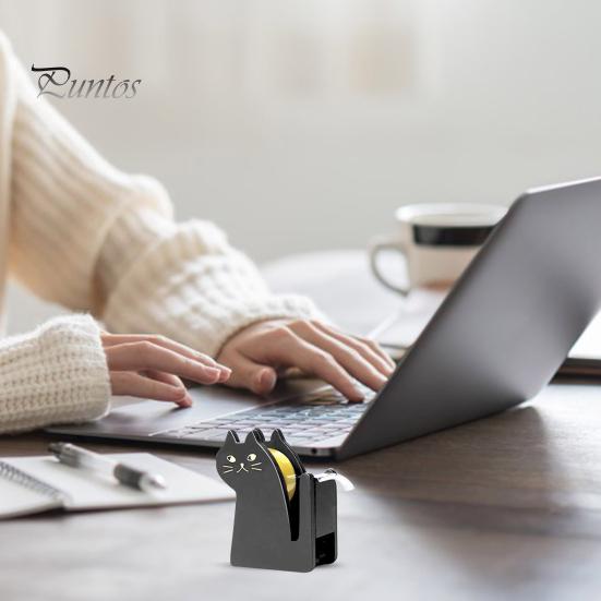 Настольный диспенсер для клейкой ленты, деревянный диспенсер в форме кошки для упаковки подарков, держатель рулона клейкой ленты для офиса, дома, школы