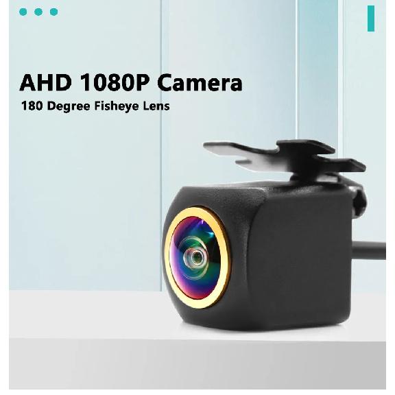 QMKJ AHD CVBS 1080P Full HD Широкоугольная камера заднего вида 180 градусов Ночное видение Золотой объектив «Рыбий глаз» Камера заднего вида для автомобиля