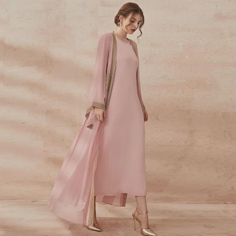 Новое женское мусульманское платье 2023 года: Арабский модный костюм в стиле Дубая