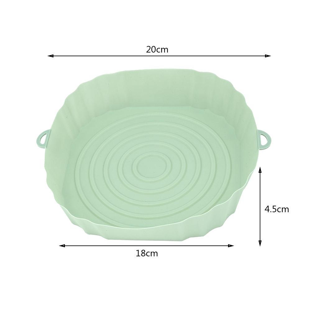 AirFryer Silicone Pot Oven Baking Tray Safe Reusable BBQ Barbecue Pad Plate Fried Pizza Basket Air Fryers Grill Pan Accessories