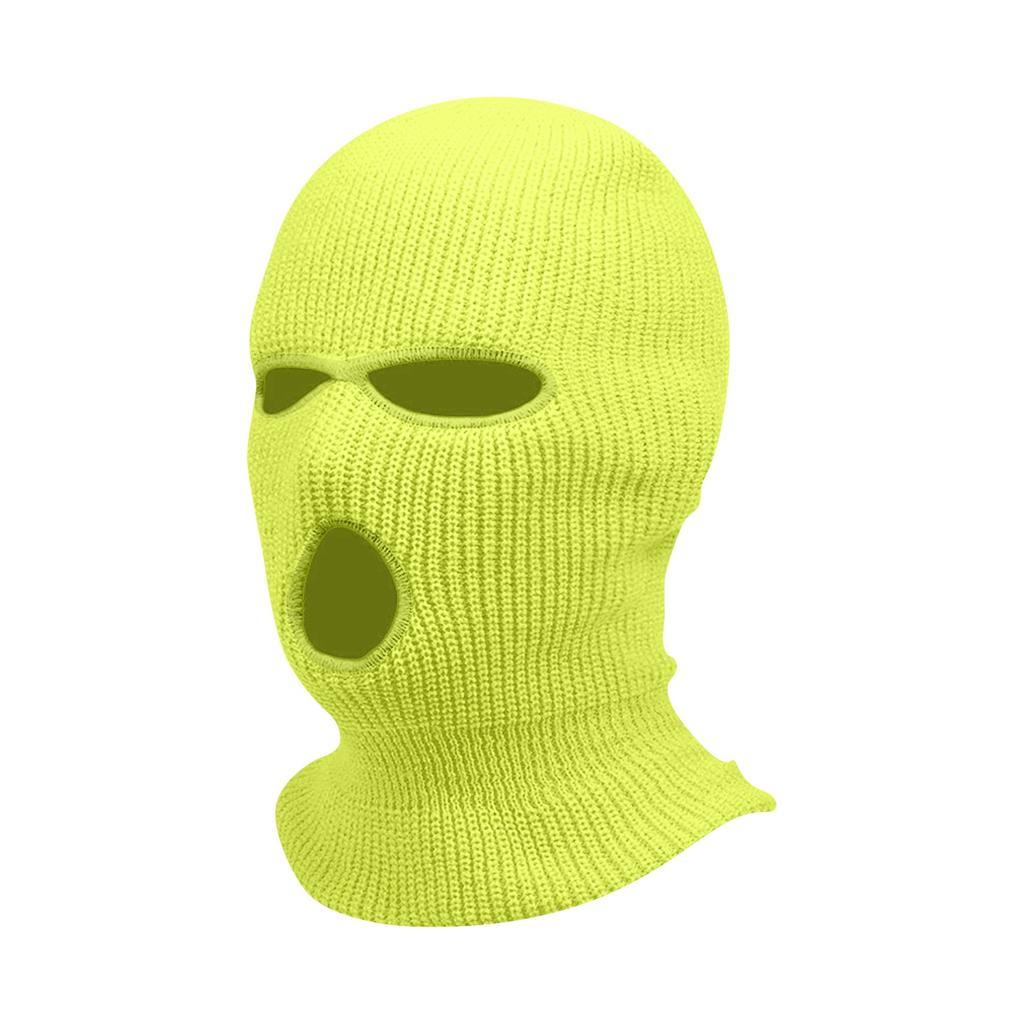 Three Hole Candy Colored Wool Hat With A Hood For Outdoor Cycling Windproof Mask