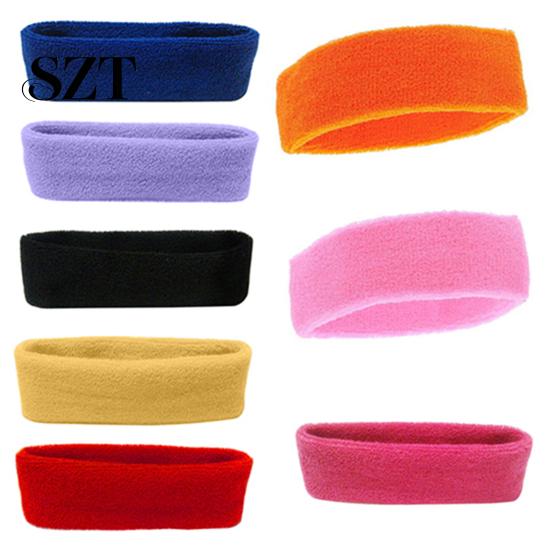 Workout Sweatband Headband Elastic Absorbent Fabric Unisex Hairband Sport for Exercise