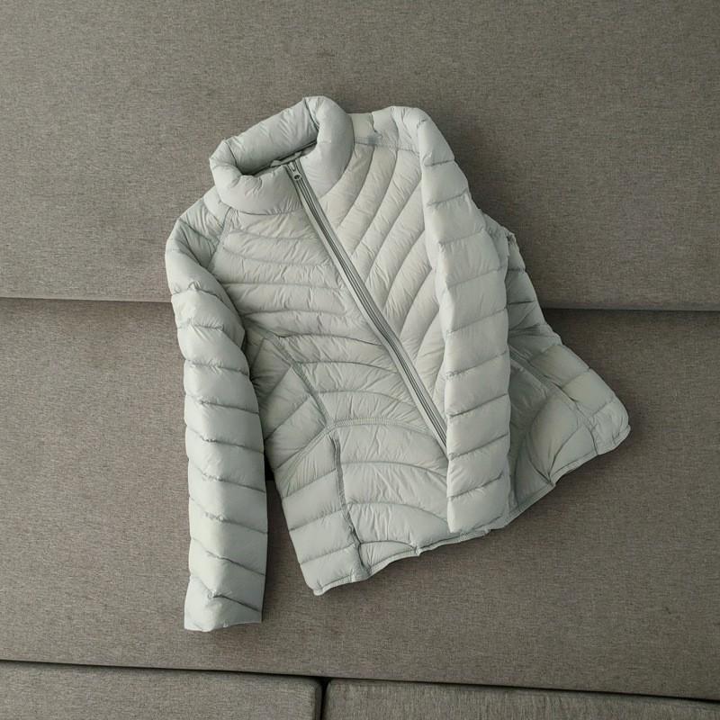 Womens Short Puffer Jacket Lightweight Slim Fit Hoodless Down Coat 90% Duck Winter Warm Outerwear