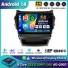 Android 14 Carplay автомобильное радио для Hyundai Santa Fe 3 Grand IX45 2012-2017 навигация GPS мультимедиа видеоплеер 2 Din DVD стерео