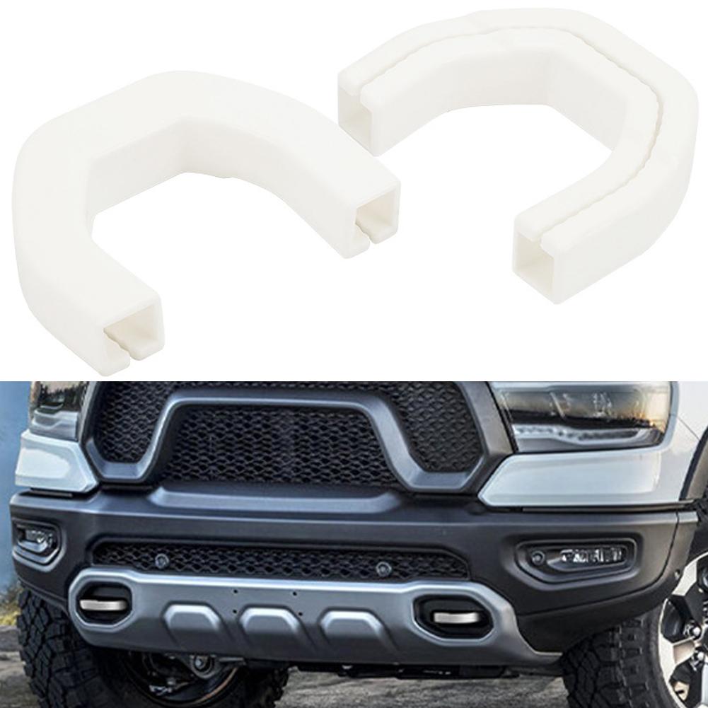 2Pcs Car Red D-Ring Trailer Hook Cover Tow Truck Hook For Dodge RAM 1500 2019-2024 Automotive External Accessories