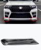 Передний бампер Toyota Land Cruiser Black Warrior 2012-2022 с 8 светодиодными дневными ходовыми огнями