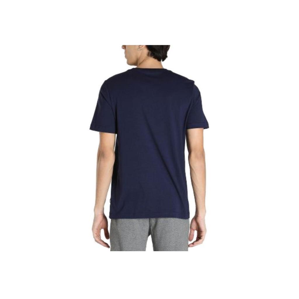 Puma Run 3 Ultra футболка из коллекции Essentials с принтом букв, с круглым вырезом, с коротким рукавом, мужские топы, синий 847223-05