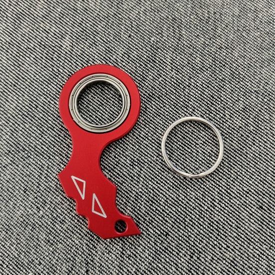 Keychain Spinner Fidget Toy Pocket-sized Fingertip Metal Gadget Keyring Stress Relief & Anti-Anxiety Toys for Teens & Adults