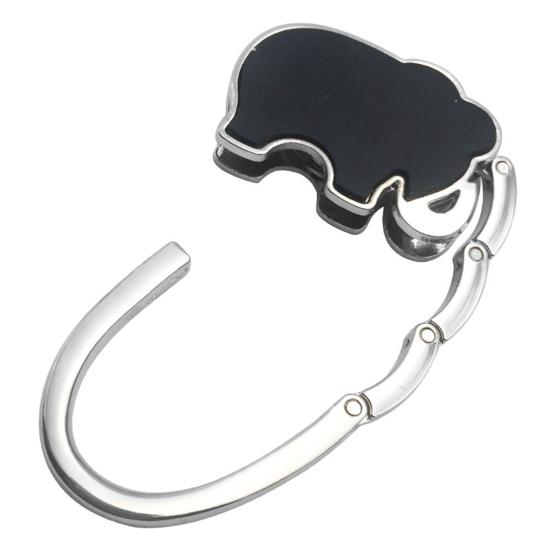 Elephant Handbag Hook Foldable Alloy Bag Hanger with Non-Slip Base Portable