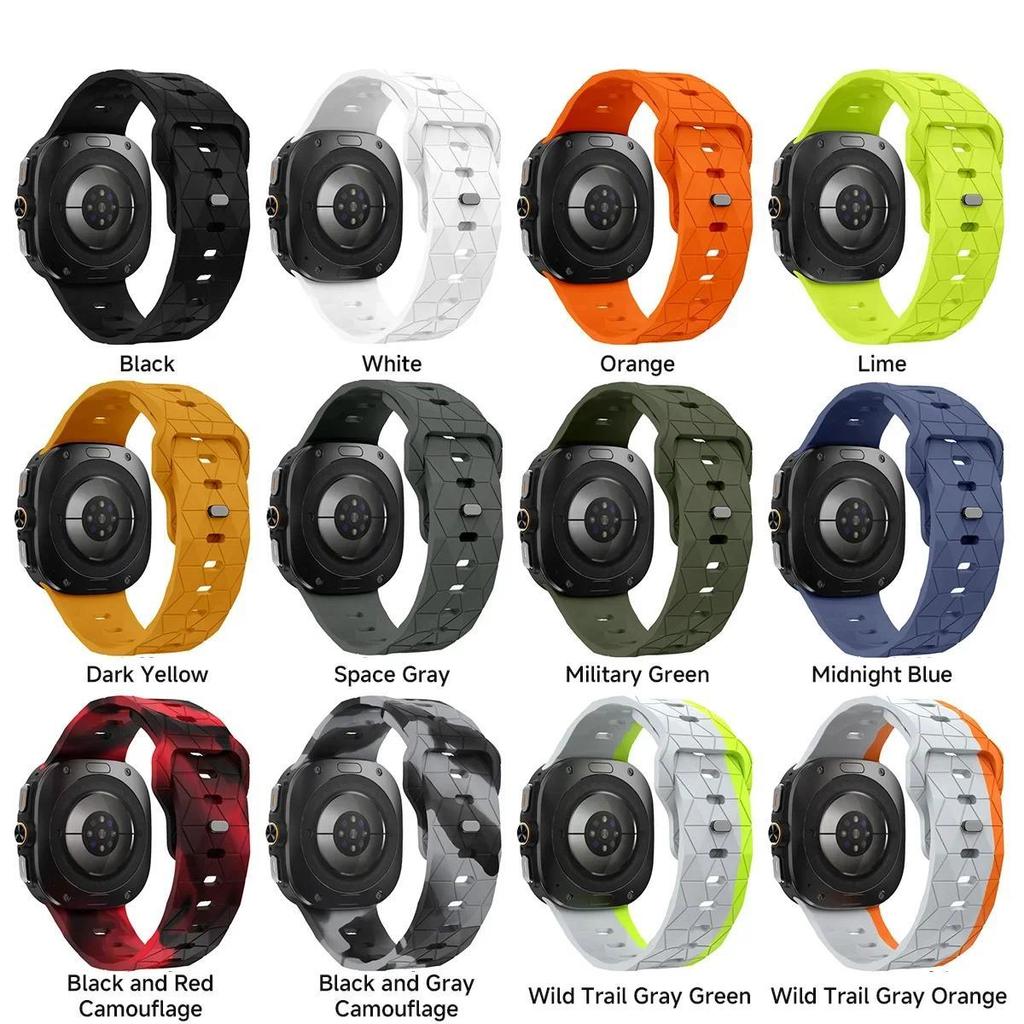 Спортивный силиконовый ремешок для Samsung Galaxy Watch 7 Ultra 47мм 7 6 5 4 40/44мм Браслет для Watch 6 4Classic 43/47мм 5Pro 45мм Ремешок