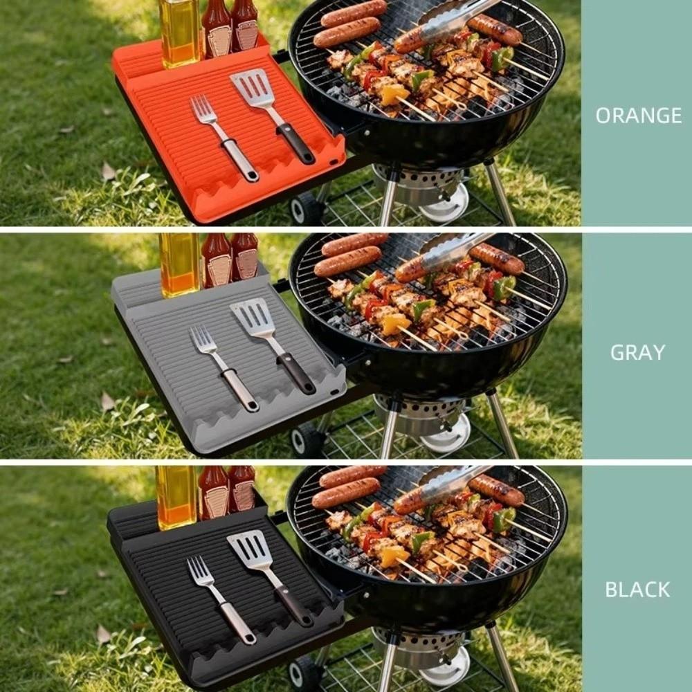 BBQ Accessories Heat-resistant Silicone BBQ Mat Non-Stick Multi-functional BBQ Tool Mat Large Grill Mat Baking