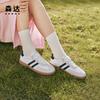 Senda Retro German Training Shoes Women's Autumn New Splicing Comfortable Casual Board Shoes