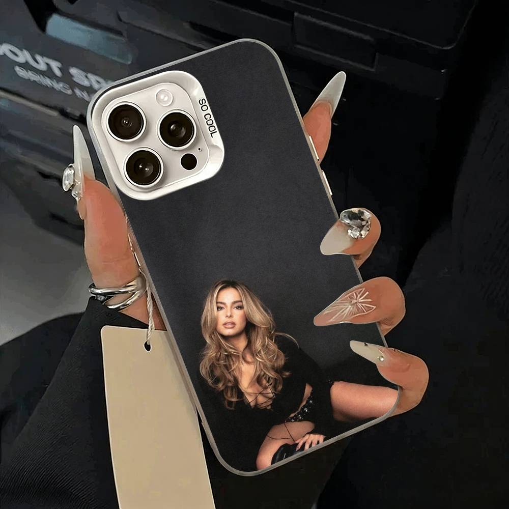 Чехол для телефона Addison Rae для iPhone 11 12 13 14 15 16 Pro Max Plus белый Серебристый Чехол для телефона