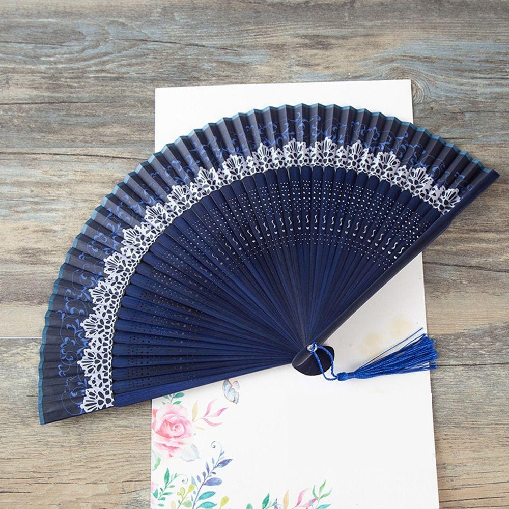 Change Color Dance Fan With Tassel Folding Fan Small Summer