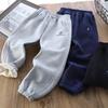 2025 Autumn/Winter Boys' Thick Fleece Sweatpants: Trendy One-Piece Casual Pants for Big & Middle Kids