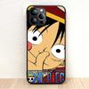 BW-34 One Piece Luffy Child мягкий черный чехол для iPhone XR 14 15 11 12 13 6 7 8 X XS Pro Max Samsung S22 S23 S21 S24 FE Ultra S8 Plus