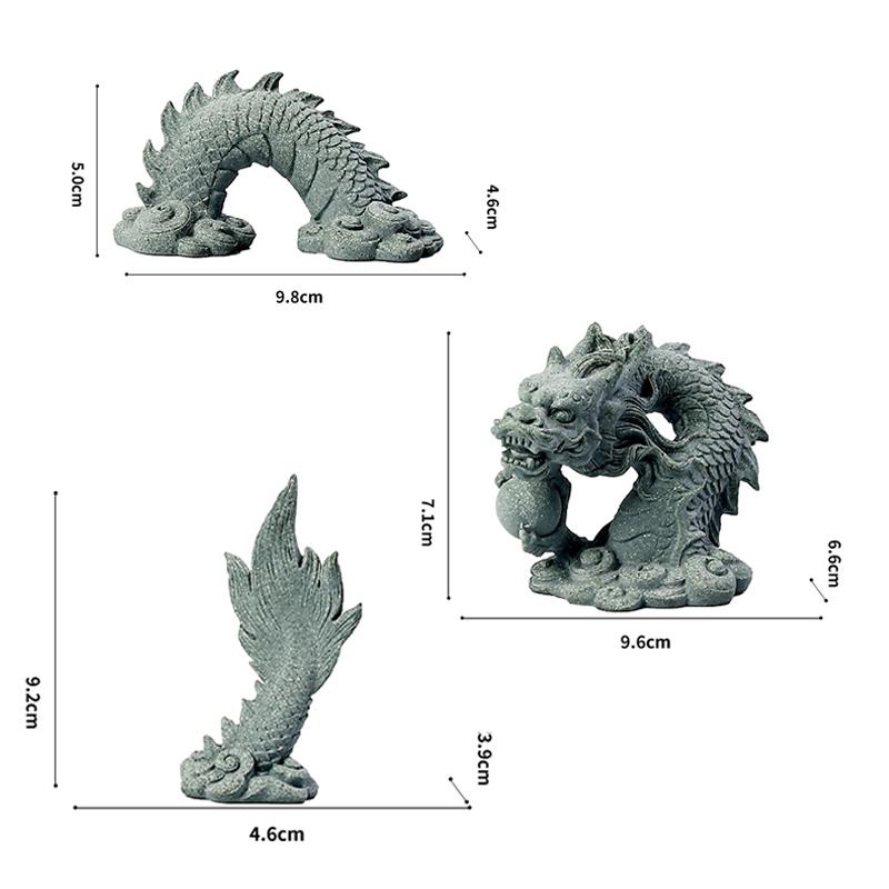 1 комплект в китайском стиле, каменный дракон, аквариум, микроландшафтное украшение, украшения для аквариума, аксессуары для аквариума, украшение для домашнего стола