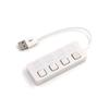 4-портовый USB 2.0 концентратор с выключателем, разветвитель, расширитель, независимый, 480 Мбит/с, быстрая передача данных, зарядный адаптер, ПК, компьютер