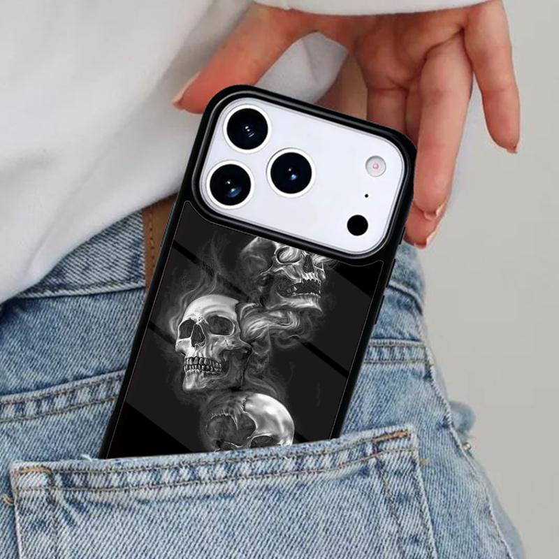 Чехол для телефона «Череп с глазами-алмазами» для iPhone 17ProMax 12 13 14 15 16e 17 Pro Max Plus Air Cover