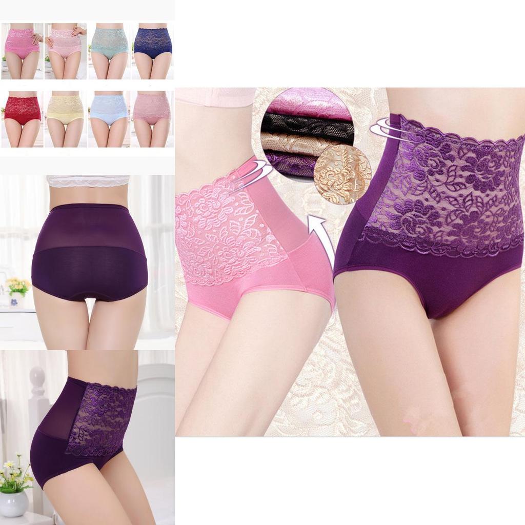 Luxurious Women Lace High Waist Seamless Underwear Panties For Ultimate Comfort L-2xl
