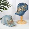 Rhinestone Women's Hat Sun Hat Golden Flowers Diamond-studded Baseball Caps Cowboy Hat Cap