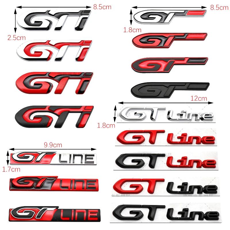 Металлическая наклейка на крыло автомобиля GT GTLINE, значок-эмблема на задний багажник