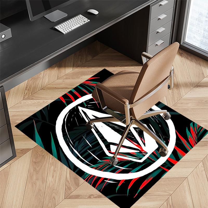 V-VOLCOM LOGO4 Printed Absorbent Washable Carpet, Non-Slip Bathroom Mats, Kitchen Rugs, Yoga Mat,Living Room Entrance, Camping Picnic Rugs