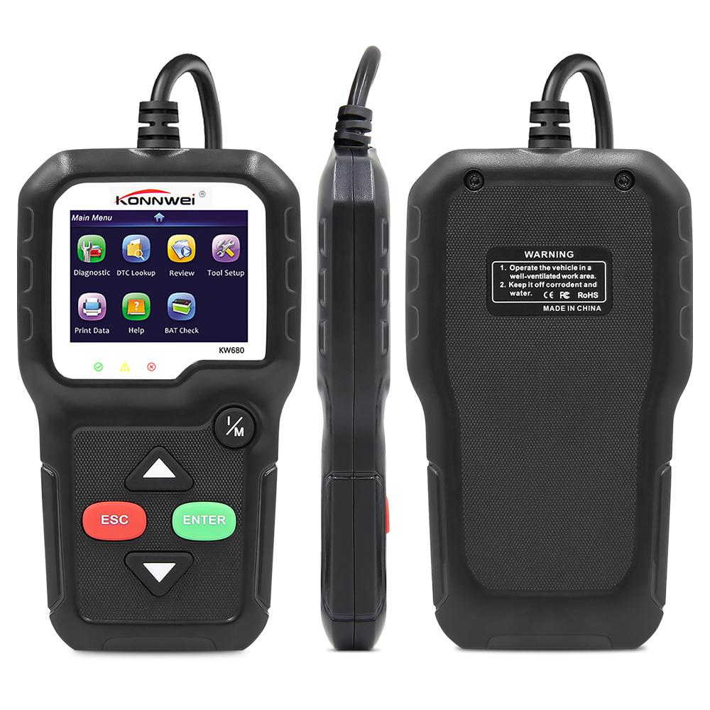 KONNWEI KW680 считывает четкие коды ошибок OBD2 автомобильный сканер OBD2 сканер OBD автомобильный диагностический автоматический диагностический инструмент
