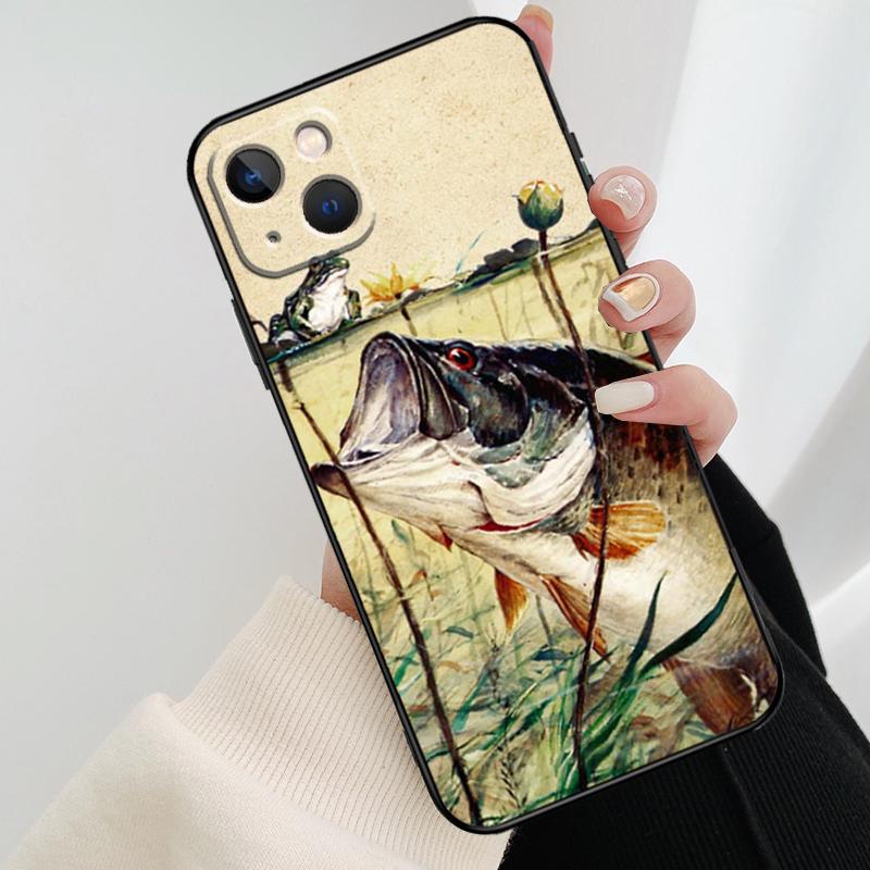 Приманки для ловли басса Крючки Снасть Чехол для телефона Для iPhone 17 Pro Max 14 13 12 11 15 16 Pro Max mini 15 16 Plus 16e 17 Air Чехол