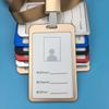 НОВЫЙ вертикальный держатель для ID-карты из алюминиевого сплава, шнурок, золотой, серебряный, черный, красный, синий, держатели для карт, бейдж сотрудника, бейдж с именем, канцелярские принадлежности для офиса
