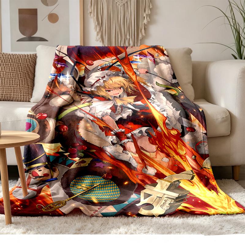 Touhou Project Soft and comfortable flannel Suitable for sofas living rooms outdoor camping travel and also makes a great anniversary gift