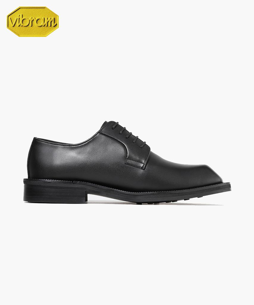 Firenze Atelier [Vibram] Дерби на шнуровке с квадратным носком и объемной подошвой, 5 отверстий, 8420 [Черный Fg]