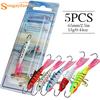 Ice Fishing Lures 5pcs Metal Fishing Hooks Outdoor Sport Winter Fishing Tool Accessories Fishing