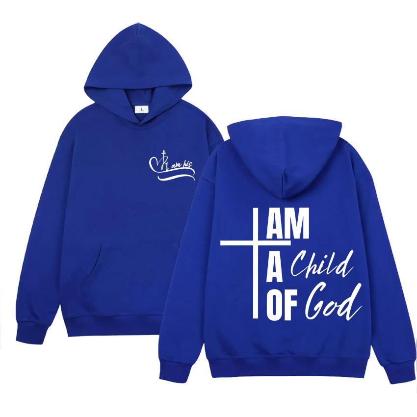Я дитя Божье Юмор Мужская повседневная спортивная одежда Харадзюку Хип-хоп спортивная одежда с капюшоном и длинными рукавами Свободная уличная одежда