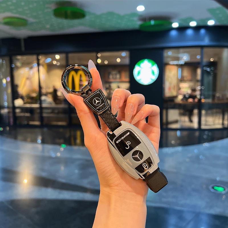 RPO5 Car Alloy Key Case Key Bag Shell Key Chain Mercedes-Benz A C E G S V Class CLA CLS GLA GLC GLE GLK Vito Sprinter SL SLK Viano ML