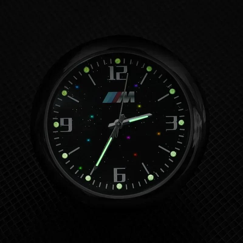 BAAY1 Car Sticker For BMW Car Interior parts mini Clock Watch Auto Electronic Quartz Watch For BMW M E46 E90 E60 F30 F10 E39 E36 F20